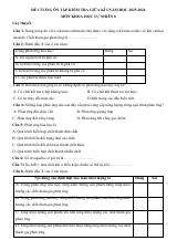 Đề cương ôn tập Giữa kì 1 KHTN 8 năm 2025–2026 trường THCS Dương Văn Mạnh (Bà Rịa Vũng Tàu)